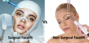 Comparison between Surgical and Non-Surgical Facelift